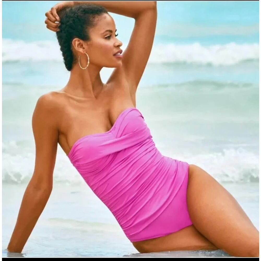 Lilly Pulitzer Flamenco One-Piece Swimsuit – Plumeria Pink Size 6 NWT $148 - Picture 2 of 13
